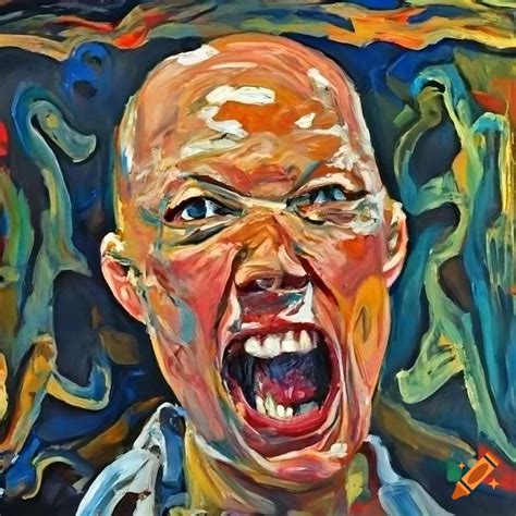 Expressionist Portrait Of Peter Dutton Screaming