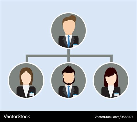 Organization Chart Icon Business Design Royalty Free Vector