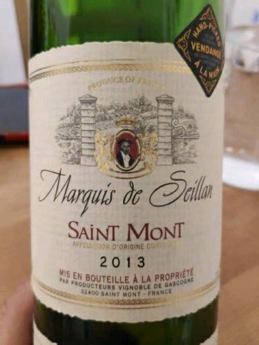 2013 Plaimont Marquis De Seillan Saint Mont Rouge Vivino US