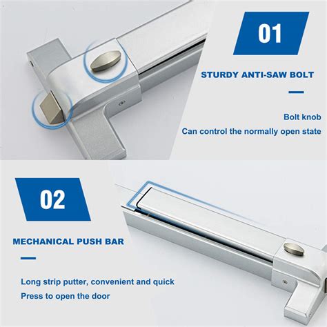 Ironwalls Door Push Bar Panic Exit Device With Exterior Lever 70cm27