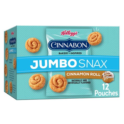 Kelloggs Cinnabon Jumbo Snax Cereal Snacks Cinnamon Roll 12 Ct 504 Oz Box