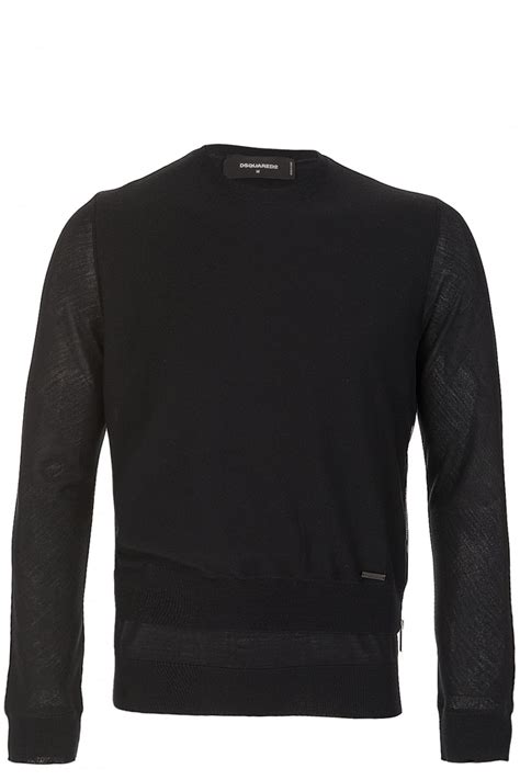 Dsquared2 Dsquared Layered Hem Side Zip Sweater Clothing From Circle