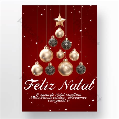 Creative Portuguese Merry Christmas Poster | PSD Free Download - Pikbest