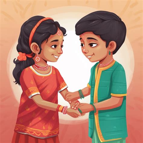 Premium Photo Raksha Bandhan Scene The Cherished Bond Of Brother And