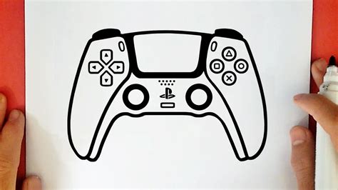 How To Draw Playstation Controller Youtube