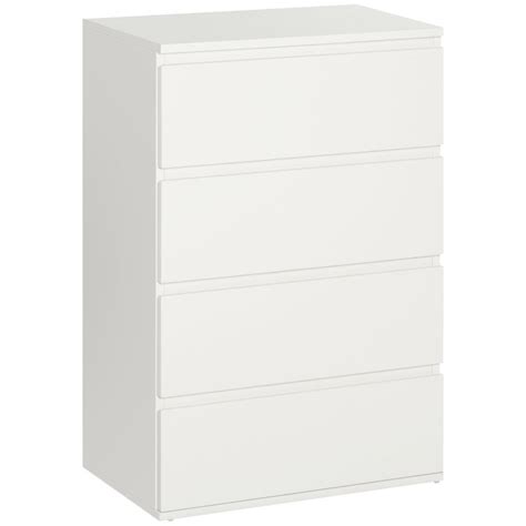 4 Drawer Cabinet Storage Cupboard Wooden Freestanding Organiser Unit ...