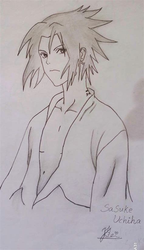 Sasuke Uchiha Pencil Drawing Sasuke Drawing Naruto Sketch Drawing