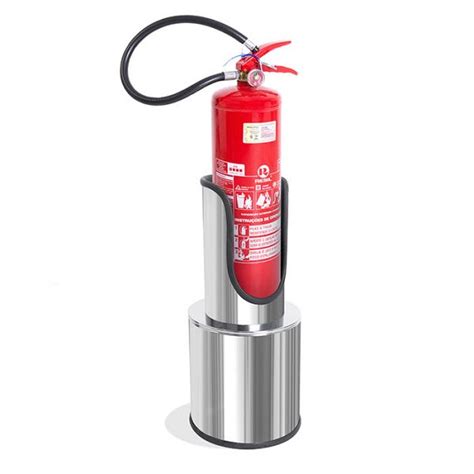 Suporte Chão Para Extintor P8p12apco2 Em Aço Inox Polido Zeus Do