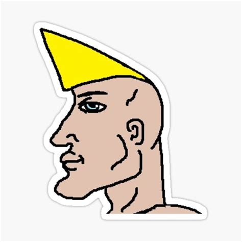 "Chad face transparent background" Sticker for Sale by Cumbria-Strong ...