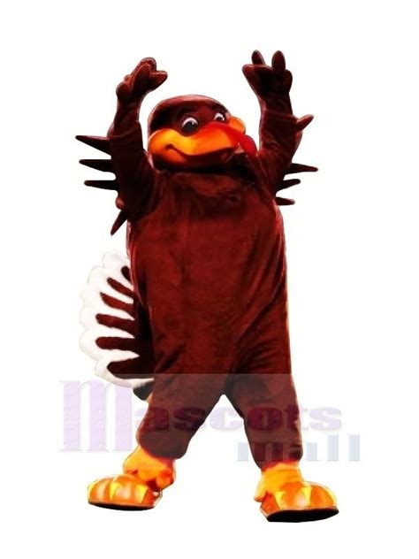 Red Hokie Bird Mascot Costumes Cartoon