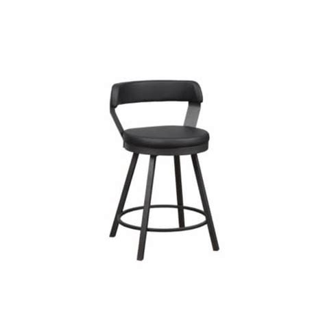 Lexicon Appert Metal Counter Height Swivel Stools In Dark Gray Black