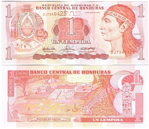 Honduras 1 Lempira P 84 Euro Münzen Banknoten Geldscheine Notgeld