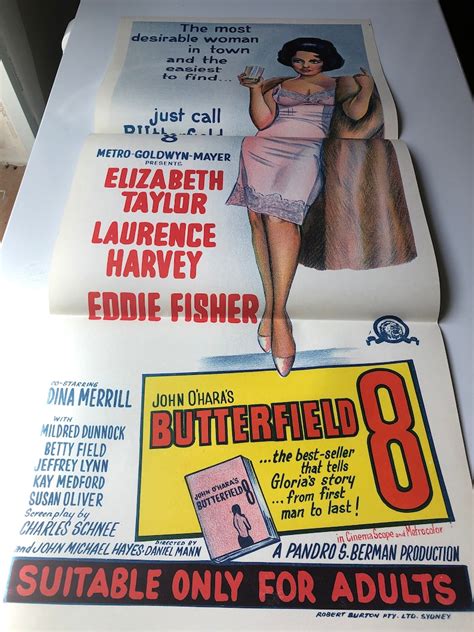 Rare Original Butterfield 8 Movie Poster Daybill Elizabeth - Etsy