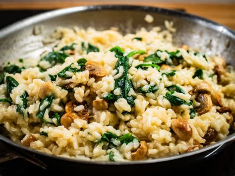 Risoto De Cogumelos E Espinafre Pik Comilona