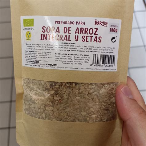 Karma Sopa De Arroz Integral Y Setas Reviews Abillion