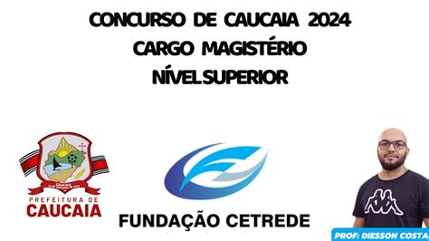 CONCURSO DE CAUCAIA 2024 CARGO MAGISTÉRIO GABARITO EXTRAOFICIAL