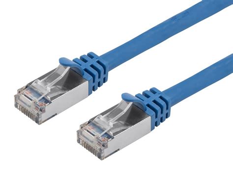 Monoprice Cat7 2ft Blue Patch Cable Double Shielded S FTP 26AWG