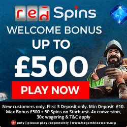 Red Spins Casino Bonus Review - 200% Up To £50 + 50 FS