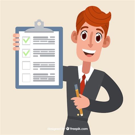 Free Vector Flat Salesman With Contract Document