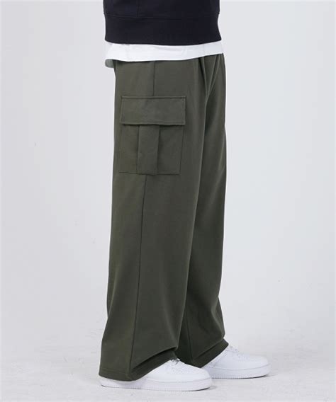 Musinsa Gakkai Unions One Tuck Wide Sweat Cargo Pants Khaki