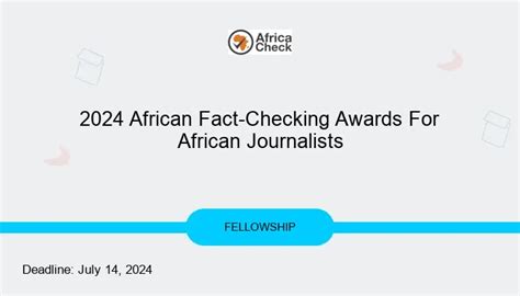 2024 African Fact Checking Awards For African Journalists Scholarshipair