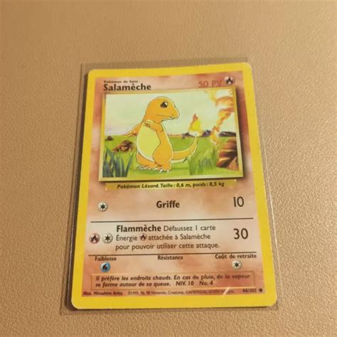 CARTE POKÉMON SALAMÈCHE 46 102 Set de Base Édition 2 Wizards FR 1999