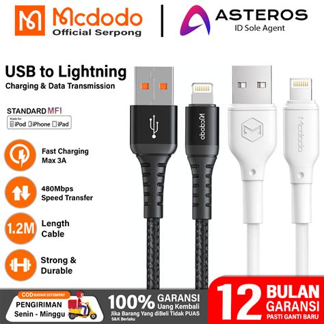 Jual Mcdodo Kabel Data Untuk Iphone Usb To Lightning Fast Charging Cm