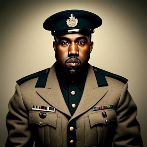 Tan Oryx Kanye West Talking In A German Military Uniform Extremely