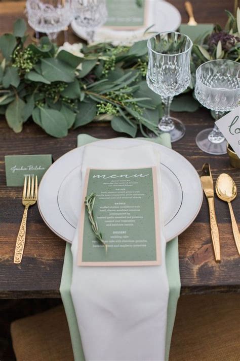 Creative Greenery Wedding Place Setting Ideas Deer Pearl Flowers