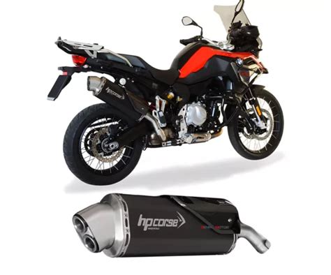 POT D ECHAPPEMENT HPCORSE 4track R Acier Noir Bmw F 850 Gs Adventure