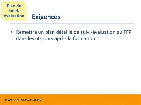 PPT PLAN DE SUIVI ÉVALUATION PowerPoint Presentation free download