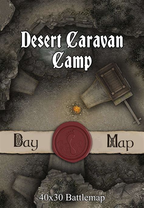 X Battlemap Desert Caravan Camp Seafoot Games Camps