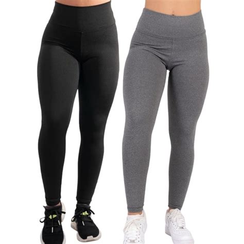 Kit 2 Calça Legging Suplex Academia Leg Levanta Bumbum Shopee Brasil