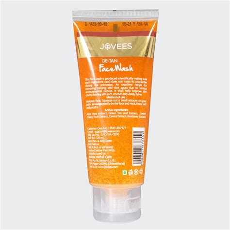 De Tan Face Wash 120ml Jovees AyurCentral Online