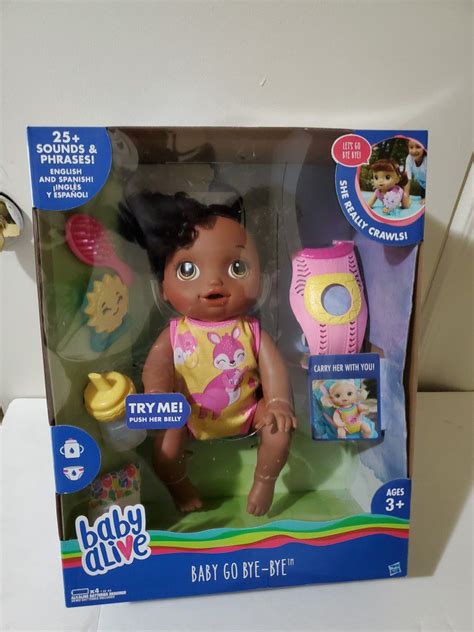 Baby Alive Baby Go Bye Bye African American Doll Phrases Sounds