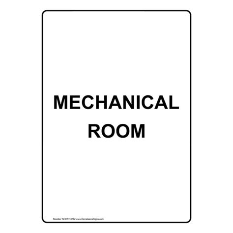 Vertical Sign - Room Name - Mechanical Room