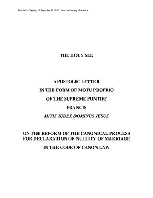 Fillable Online The Holy See Apostolic Letter In The Form Of Motu