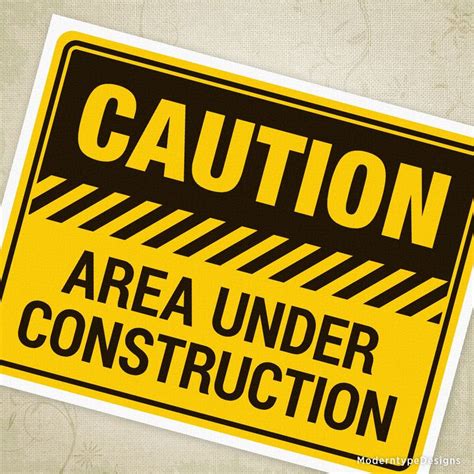 Caution Area Under Construction Printable Sign | Construction signs ...