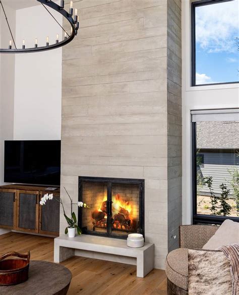 cropped Mahar-board formed fireplace - Cement Elegance