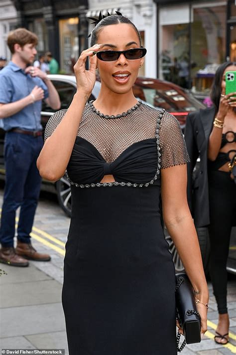 Rochelle Humes Stuns In A Chainmail Midi Dress At The Vogue X Self