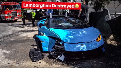 Lamborghini Performante Loses Control And Crashes Head On Into Car Youtube