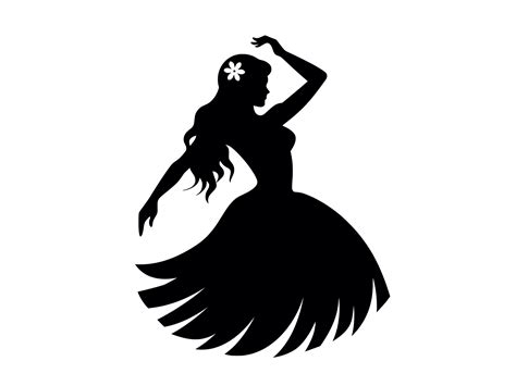 Hula Dancer Svg Hawaiian Hula Girl Silhouette Clipart Cut File Instant