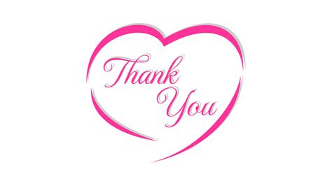 Thank You Pink Love Typography Lettering With White Background Vector