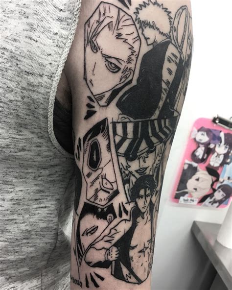 Anime Panel Tattoo Sleeve Ray Contreras