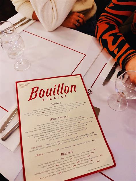 Menu At Bouillon Pigalle Restaurant Paris