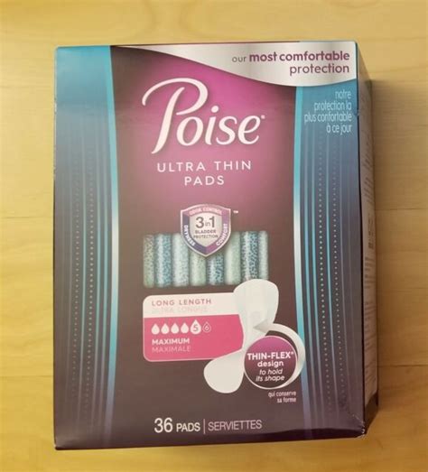 Poise Ultra Thin Incontinence Pads 36 Long Length 5 Maximum Absorbency