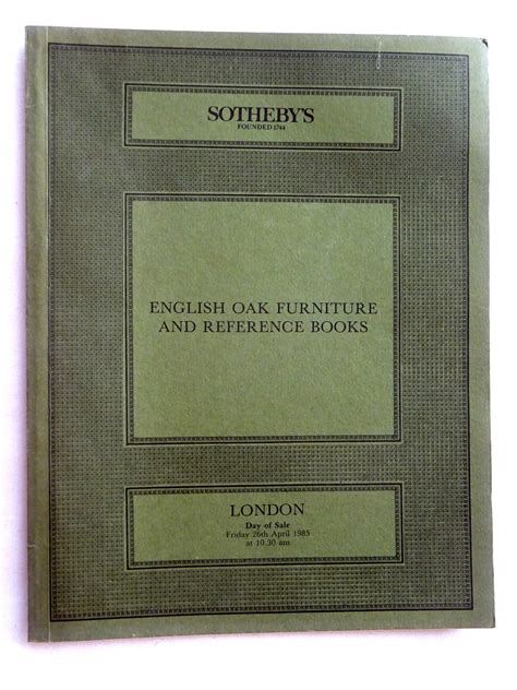 English Oak Furniture And Reference Books April Sotheby S