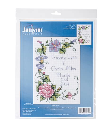 Wedding Floral Mini Counted Cross Stitch Kit-5"X7" | JOANN