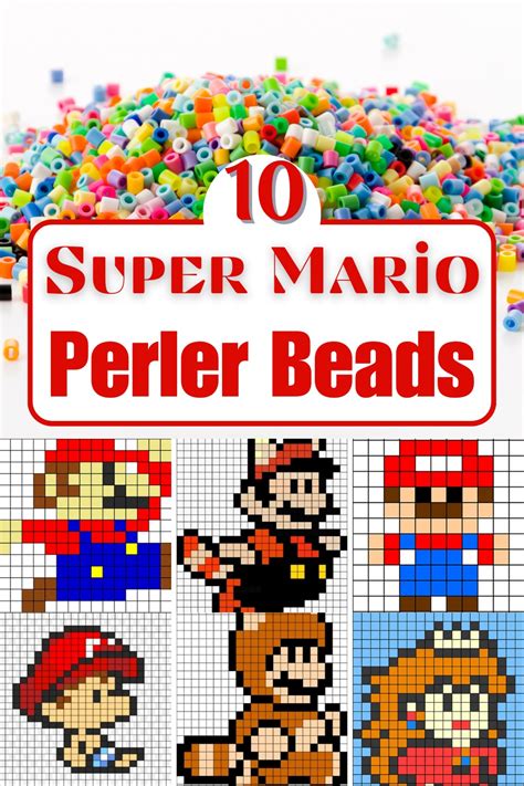 10 Super Mario Perler Bead Patterns Free Diy Crafts