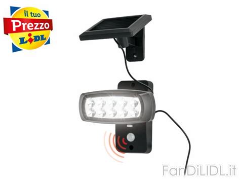 Faretto Led Ad Energia Solare Con Sensore Giardino Fan Di Lidl